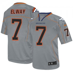 Jeunesse Nike Denver Broncos # 7 John Elway Élite Lights Out gris NFL Maillot Magasin