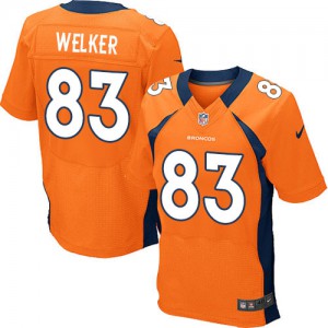 Hommes Nike Denver Broncos # 83 Wes Welker Élite Orange couleur NFL maillot de Team