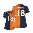 Women Nike Denver Broncos &18 Peyton Manning Elite Alternate/Team Two Tone NFL Jersey