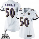 Women Nike Baltimore Ravens &50 Albert McClellan Elite White Super Bowl XLVII NFL Jersey