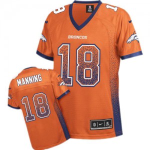 Jeunesse Nike Denver Broncos # 18 Peyton Manning élite Orange Drift mode NFL Maillot Magasin