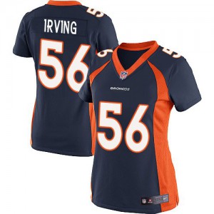 Femmes Nike Denver Broncos # 56 Nate Irving Élite Navy bleu alternent NFL Maillot Magasin