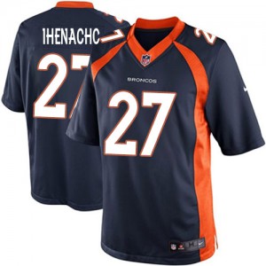 Jeunesse Nike Denver Broncos # 27 duc IRITI Élite Navy bleu alternent NFL Maillot Magasin
