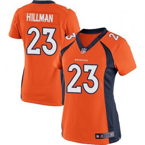 Femmes Nike Denver Broncos # 23 Ronnie Hillman élite Orange équipe NFL Maillot Magasin de couleur