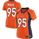 Women Nike Denver Broncos &95 Derek Wolfe Elite Orange Team Color NFL Jersey