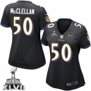 Women Nike Baltimore Ravens &50 Albert McClellan Elite Black Alternate Super Bowl XLVII NFL Jersey