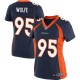 Women Nike Denver Broncos &95 Derek Wolfe Elite Navy Blue Alternate NFL Jersey