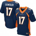 Men Nike Denver Broncos &17 Brock Osweiler Elite Navy Blue Alternate NFL Jersey