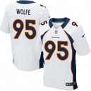 Men Nike Denver Broncos &95 Derek Wolfe Elite White NFL Jersey