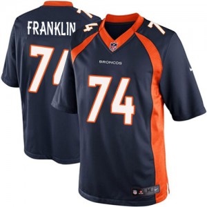 Jeunesse Nike Denver Broncos # 74 Orlando Franklin Élite Navy bleu alternent NFL Maillot Magasin