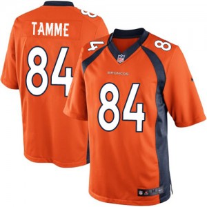 Jeunesse Nike Denver Broncos # 84 Jacob Tamme Élite Orange couleur NFL maillot de Team