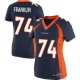Women Nike Denver Broncos &74 Orlando Franklin Elite Navy Blue Alternate NFL Jersey