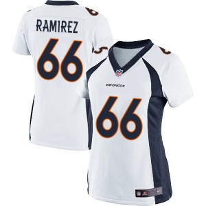Femmes Nike Denver Broncos # 66 Manny Ramirez Élite blanc NFL Maillot Magasin