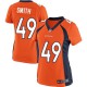 Women Nike Denver Broncos &49 Dennis Smith Elite Orange Team Color NFL Jersey