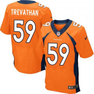 Hommes Nike Denver Broncos # 59 Danny Trevathan Élite Orange couleur NFL maillot de Team
