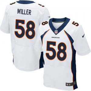 Hommes Nike Denver Broncos # 58 Von Miller nouvelle élite blanc NFL Maillot Magasin