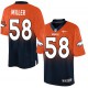 Men Nike Denver Broncos &58 Von Miller Elite Orange/Navy Fadeaway NFL Jersey