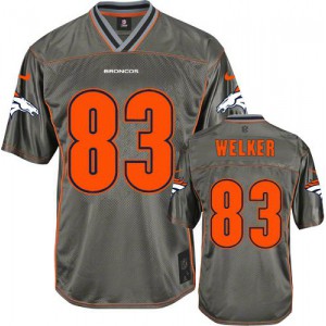 Hommes Nike Denver Broncos # 83 Wes Welker Élite gris Vapor NFL Maillot Magasin