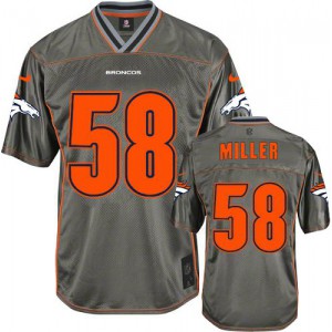 Hommes Nike Denver Broncos # 58 Von Miller élite gris Vapor NFL Maillot Magasin