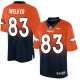 Men Nike Denver Broncos &83 Wes Welker Elite Orange/Navy Fadeaway NFL Jersey
