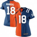 Women Nike Denver Broncos &18 Peyton Manning Elite Broncos/Colts Two Tone NFL Jersey