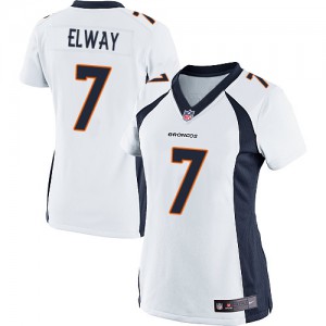 Femmes Nike Denver Broncos # 7 John Elway nouvelle élite blanc NFL Maillot Magasin