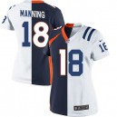 Women Nike Denver Broncos &18 Peyton Manning Elite Broncos Alternate/Colts Road Two Tone NFL Jersey
