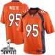 Youth Nike Denver Broncos &95 Derek Wolfe Elite Orange Team Color Super Bowl XLVIII NFL Jersey