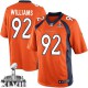 Youth Nike Denver Broncos &92 Sylvester Williams Elite Orange Team Color Super Bowl XLVIII NFL Jersey