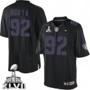 Men Nike Baltimore Ravens &92 Haloti Ngata Elite Black Impact Super Bowl XLVII NFL Jersey