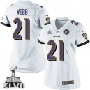 Women Nike Baltimore Ravens &21 Lardarius Webb Elite White Super Bowl XLVII NFL Jersey