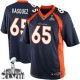 Youth Nike Denver Broncos &65 Louis Vasquez Elite Navy Blue Alternate Super Bowl XLVIII NFL Jersey
