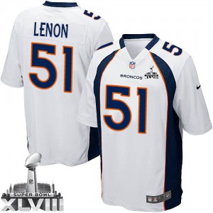 Jeunesse Nike Denver Broncos # 51 Paris Lenon Élite blanc Super Bowl XLVIII NFL Maillot Magasin