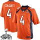 Youth Nike Denver Broncos &4 Britton Colquitt Elite Orange Team Color Super Bowl XLVIII NFL Jersey