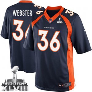 Jeunesse Nike Denver Broncos # 36 aurelie Webster élite Navy bleu alternent Superbowl XLVIII NFL Maillot Magasin