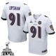 Men Nike Baltimore Ravens &91 Courtney Upshaw Elite White Super Bowl XLVII NFL Jersey