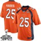 Youth Nike Denver Broncos &25 Chris Harris Elite Orange Team Color Super Bowl XLVIII NFL Jersey