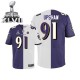 Men Nike Baltimore Ravens &91 Courtney Upshaw Elite Team/Road Two Tone Super Bowl XLVII NFL Jersey