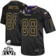 Men Nike Baltimore Ravens &88 Dennis Pitta Elite Lights Out Black Super Bowl XLVII NFL Jersey