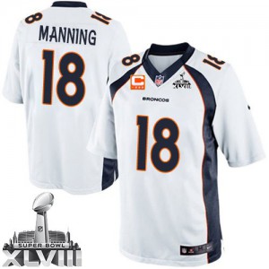 Jeunesse Nike Denver Broncos # 18 Peyton Manning Élite blanc C Patch Super Bowl XLVIII NFL Maillot Magasin Jeunesse Nike Denver Broncos # 18 Peyton Manning Élite blanc C Patch Super Bowl XLVIII NFL Maillot Magasin
