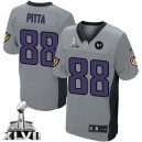 Men Nike Baltimore Ravens &88 Dennis Pitta Elite Grey Shadow Super Bowl XLVII NFL Jersey