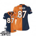 Women Nike Denver Broncos &87 Eric Decker Elite Alternate/Team Two Tone Super Bowl XLVIII NFL Jersey
