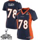 Women Nike Denver Broncos &78 Ryan Clady Elite Navy Blue Alternate Super Bowl XLVIII NFL Jersey