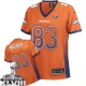 Women Nike Denver Broncos &83 Wes Welker Elite Orange Drift Fashion Super Bowl XLVIII NFL Jersey