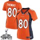 Women Nike Denver Broncos &80 Julius Thomas New Elite Orange Team Color Super Bowl XLVIII NFL Jersey