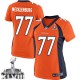 Women Nike Denver Broncos &77 Karl Mecklenburg Elite Orange Team Color Super Bowl XLVIII NFL Jersey