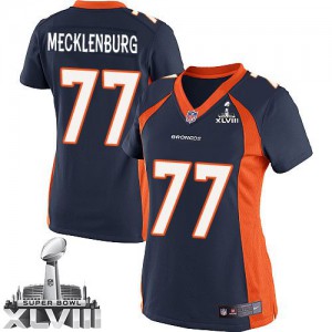 Femmes Nike Denver Broncos # 77 Karl Mecklembourg élite Navy bleu alternent Superbowl XLVIII NFL Maillot Magasin Femmes Nike Denver Broncos # 77 Karl Mecklembourg élite Navy bleu alternent Superbowl XLVIII NFL Maillot Magasin