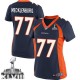 Women Nike Denver Broncos &77 Karl Mecklenburg Elite Navy Blue Alternate Super Bowl XLVIII NFL Jersey