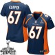 Women Nike Denver Broncos &67 Dan Koppen Elite Navy Blue Alternate Super Bowl XLVIII NFL Jersey