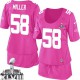 Women Nike Denver Broncos &58 Von Miller Elite Pink Breast Cancer Awareness Super Bowl XLVIII NFL Jersey